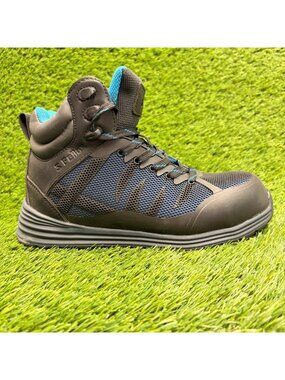 S Fellas by Genuine Grip Fangs 6" Womens Size 7.5 Black Composite Toe Work Boots
